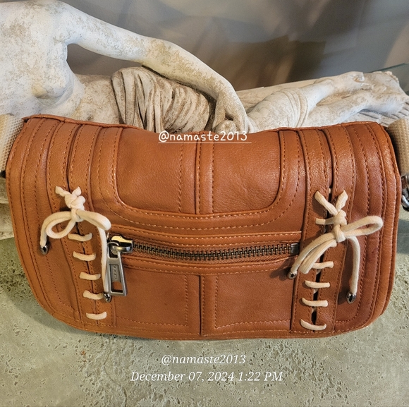 L.A.M.B. Gwen Stefani Leather Lace-Up Shoulder Bag Luxury Designer Celebrity #70 - Picture 8 of 16